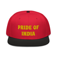 Snapback Hat "1054-0021 India (Yellow Logo)" - JCBTGlobal