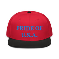 Snapback Hat "1054-0031 U.S.A. (Blue Logo)" - JCBTGlobal