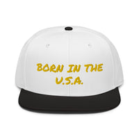 Snapback Hat "1052-0041 Born In The U.S.A. (Yellow Logo)" - JCBTGlobal