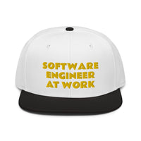 Snapback Hat "1052-0081 Software Engineer At Work (Yellow Logo)" - JCBTGlobal