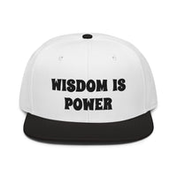 Snapback Hat "1052-0111 Wisdom Is Power (Black Logo)" - JCBTGlobal