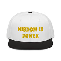 Snapback Hat "1052-0111 Wisdom Is Power (Yellow Logo)" - JCBTGlobal