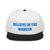 Snapback Hat "1052-0101 Believe In The Unseen (Blue Logo)" - JCBTGlobal