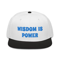 Snapback Hat "1052-0111 Wisdom Is Power (Blue Logo)" - JCBTGlobal