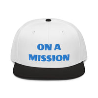 Snapback Hat "1052-0121 On A Mission (Blue Logo)" - JCBTGlobal