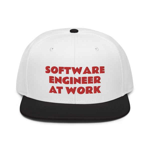 Snapback Hat "2052-0081 Software Engineer At Work (Red Logo)" - JCBTGlobal