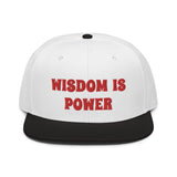 Snapback Hat "2052-0111 Wisdom Is Power (Red Logo)" - JCBTGlobal