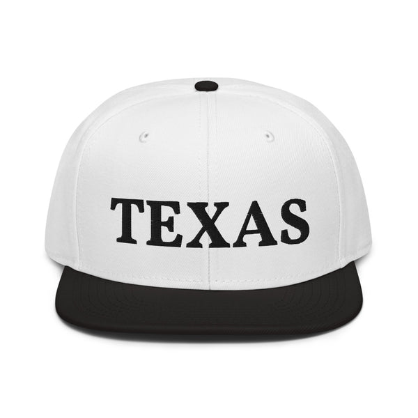 Snapback Hat "1053-0021 Texas (Black Logo)" - JCBTGlobal