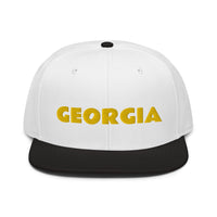 Snapback Hat "1053-0091 Georgia (Yellow Logo)" - JCBTGlobal