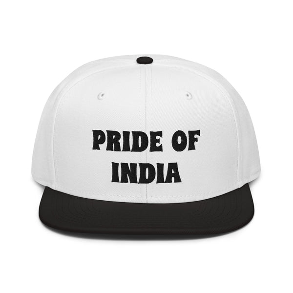 Snapback Hat "1054-0021 India (Black Logo)" - JCBTGlobal