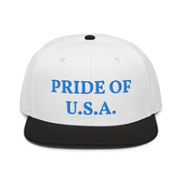 Snapback Hat "1054-0031 U.S.A. (Blue Logo)" - JCBTGlobal