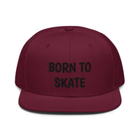 Snapback Hat "1051-0071 Born To Skate (Black Logo)" - JCBTGlobal