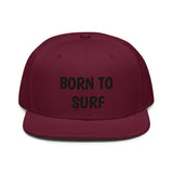 Snapback Hat "1051-0061 Born To Surf (Black Logo)" - JCBTGlobal