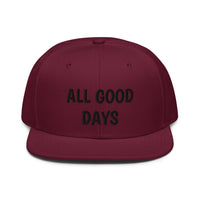 Snapback Hat "1052-0031 All Good Days (Black Logo)" - JCBTGlobal