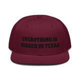 Snapback Hat "1052-0051 Everything Is Bigger In Texas (Black Logo)" - JCBTGlobal