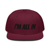 Snapback Hat "1052-0061 I'm All In (Black Logo)" - JCBTGlobal