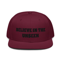 Snapback Hat "1052-0101 Believe In The Unseen (Black Logo)" - JCBTGlobal