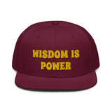 Snapback Hat "1052-0111 Wisdom Is Power (Yellow Logo)" - JCBTGlobal