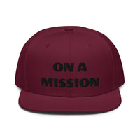 Snapback Hat "1052-0121 On A Mission (Black Logo)" - JCBTGlobal