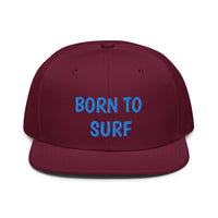 Snapback Hat "1051-0061 Born To Surf (Blue Logo)" - JCBTGlobal