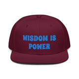 Snapback Hat "1052-0111 Wisdom Is Power (Blue Logo)" - JCBTGlobal