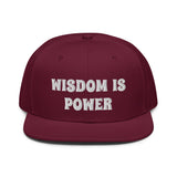 Snapback Hat "2052-0111 Wisdom Is Power (White Logo)" - JCBTGlobal