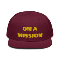 Snapback Hat "2052-0121 On A Mission (Yellow Logo)" - JCBTGlobal