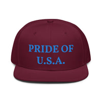 Snapback Hat "1054-0031 U.S.A. (Blue Logo)" - JCBTGlobal