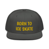 Snapback Hat "2051-0041 Born To Play Ice Skate (Yellow Logo)" - JCBTGlobal