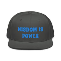 Snapback Hat "1052-0111 Wisdom Is Power (Blue Logo)" - JCBTGlobal