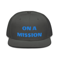 Snapback Hat "1052-0121 On A Mission (Blue Logo)" - JCBTGlobal