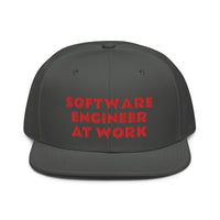 Snapback Hat "2052-0081 Software Engineer At Work (Red Logo)" - JCBTGlobal