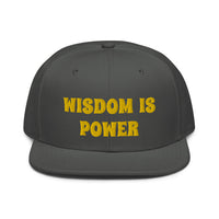 Snapback Hat "2052-0111 Wisdom Is Power (Yellow Logo)" - JCBTGlobal