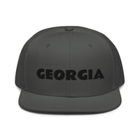 Snapback Hat "1053-0091 Georgia (Black Logo)" - JCBTGlobal