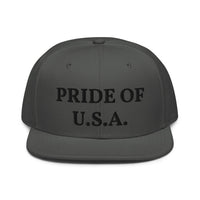 Snapback Hat "1054-0031 U.S.A. (Black Logo)" - JCBTGlobal