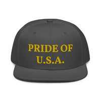 Snapback Hat "1054-0031 U.S.A. (Yellow Logo)" - JCBTGlobal