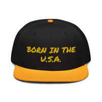 Snapback Hat "1052-0041 Born In The U.S.A. (Yellow Logo)" - JCBTGlobal