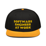 Snapback Hat "1052-0081 Software Engineer At Work (Yellow Logo)" - JCBTGlobal