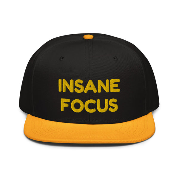 Snapback Hat "1052-0091 Insane Focus (Yellow Logo)" - JCBTGlobal