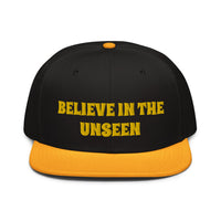 Snapback Hat "1052-0101 Believe In The Unseen (Yellow Logo)" - JCBTGlobal