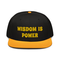 Snapback Hat "1052-0111 Wisdom Is Power (Yellow Logo)" - JCBTGlobal