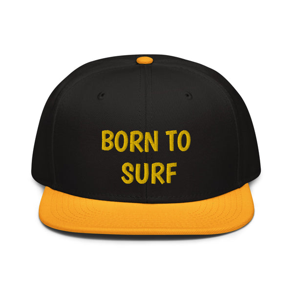 Snapback Hat "2051-0031 Born To Play Surf (Yellow Logo)" - JCBTGlobal