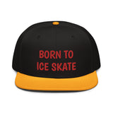 Snapback Hat "2051-0041 Born To Play Ice Skate (Red Logo)" - JCBTGlobal