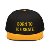 Snapback Hat "2051-0041 Born To Play Ice Skate (Yellow Logo)" - JCBTGlobal