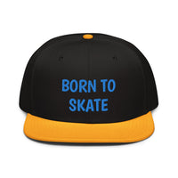 Snapback Hat "1051-0071 Born To Skate (Blue Logo)" - JCBTGlobal