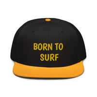 Snapback Hat "1051-0061 Born To Surf (Yellow Logo)" - JCBTGlobal