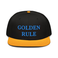 Snapback Hat "1052-0021 Golden Rule (Blue Logo)" - JCBTGlobal