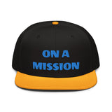 Snapback Hat "1052-0121 On A Mission (Blue Logo)" - JCBTGlobal