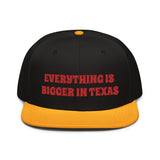 Snapback Hat "2052-0051 Everything Is Bigger In Texas (Red Logo)" - JCBTGlobal