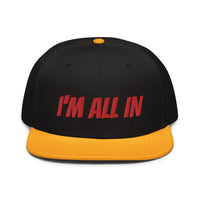 Snapback Hat "2052-0061 I'm All In (Red Logo)" - JCBTGlobal